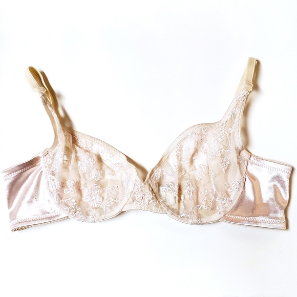 Rare Vintage Christian Dior Lace Bra 34B Pink - Picture 7 of 11